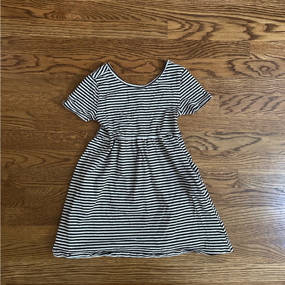 Black and White Striped Dress
